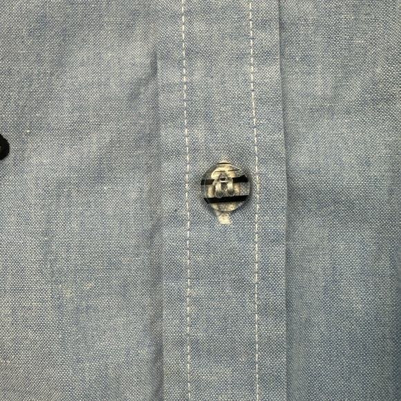 Mystic Blues Light Blue Embroidered Plaid Dog Button-Up Shirt schnauzer 24W - Picture 5 of 9